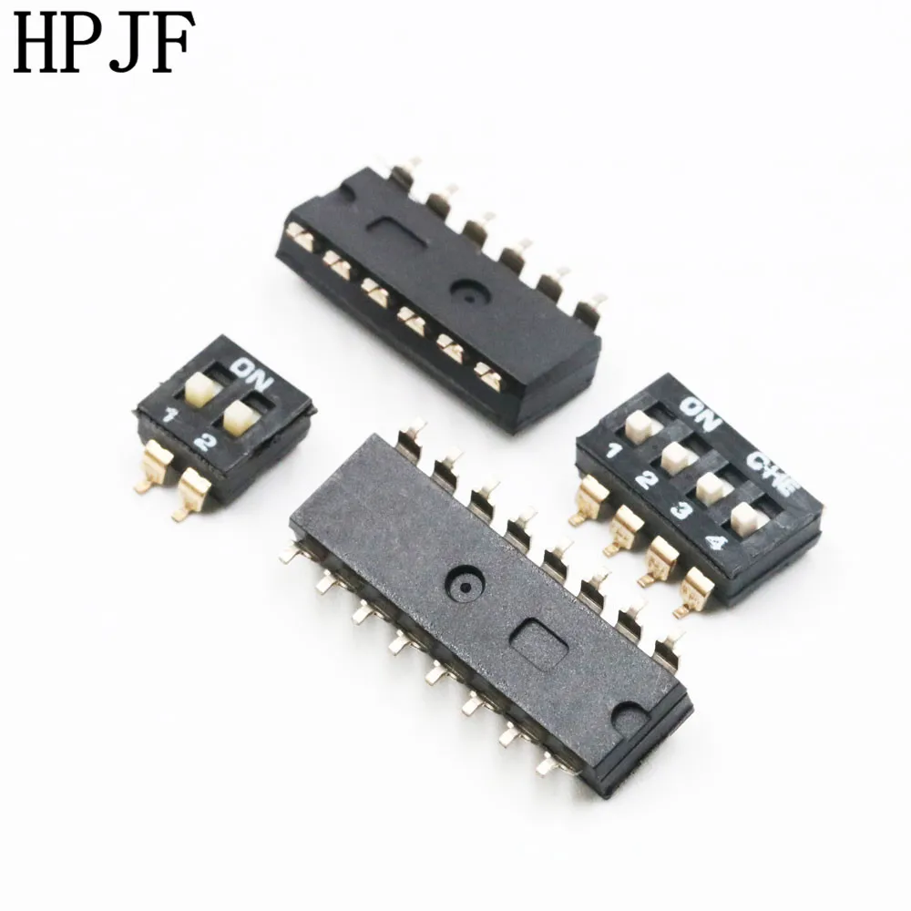 10 шт./лот SMD SMT скользящий переключатель типа модуль 2 3 4 5 6 8 бит 54 мм позиционный DIP