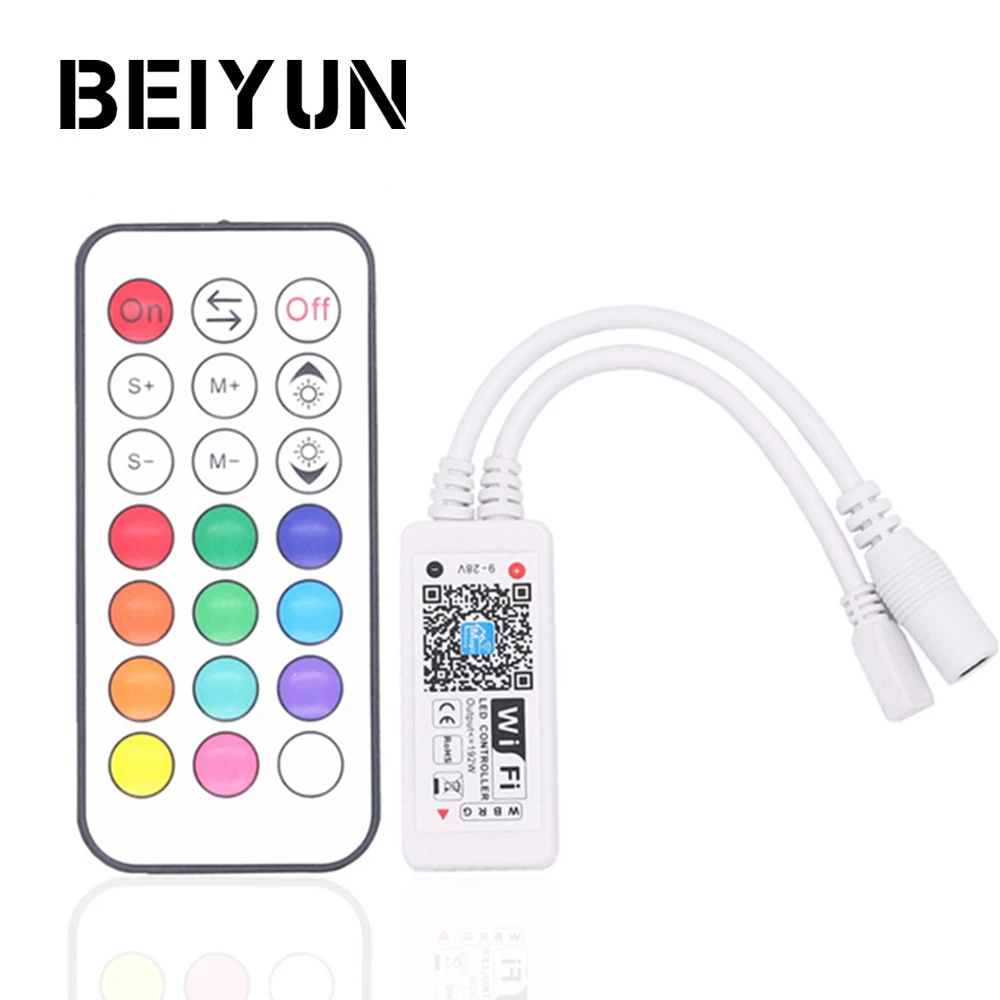 

DC 12V 24V WIFI RGBW LED Controller For IOS / Android With RF 21Key Remote Control For RGBW RGBWW LED Strip 5050