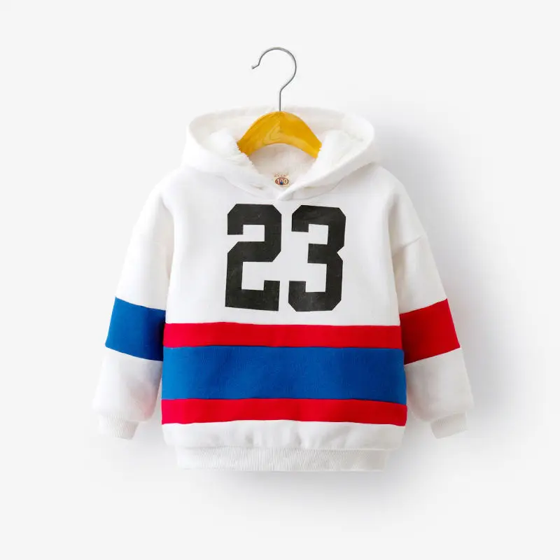 

BibiCola 2018 girls sweater autumn winter cotton velvet hooded pollover children kids thick sport sweater girls casual warm tops