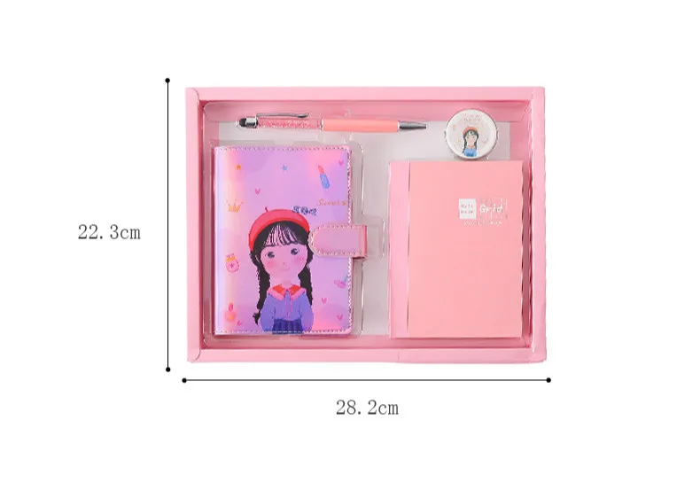 JUGAL Cute Girl A6 Дневник Блокнот органайзер для планирования мероприятий решетка страница персональный дорожный дневник журнал набор корейских канцелярских товаров