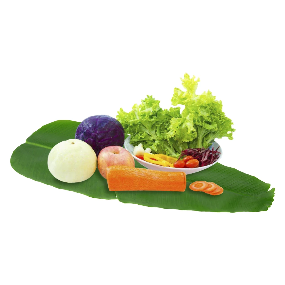 

1Pcs Green Fake Faux Artificial Banana Leaves Single Leaf for Household Party Decorations Fake Leaf Food Mat
