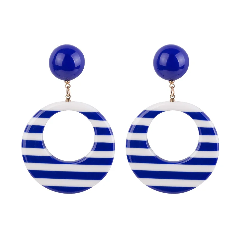 Classic Resin Drop Earrings for Women Circle Geometric Acrylic Dangling Earings Fashion Elegant Summer Dangle Earring Jewelry (1)