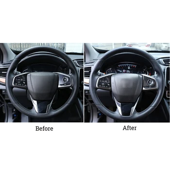 

Carbon Fiber Style Steering Wheel Trim 2PCS For Honda Civic 10th 2016-2018 Auto Accessories Interior Mouldings