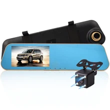 E-ACE A10 Горячая Full HD 1080 P Автомобильный видеорегистратор Камера Авто 4,3 дюйма Зеркало заднего вида цифрового видео Регистраторы Двойной объектив регистрационная видеокамера