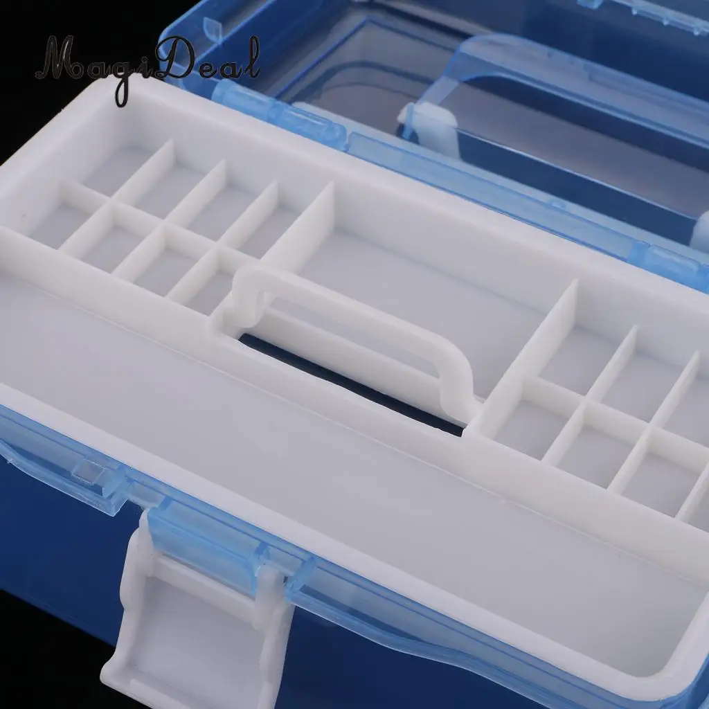 2 Layer Plastic Clear Jewelry Beads Sewing Painting Tools Organizer, Household Medicine Storage Box Case Container with Handle