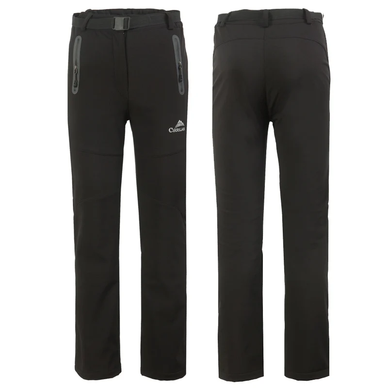 Men Outdoor Soft Shell Pants Waterproof Breathable Sports Hiking Travel