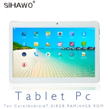 New 10″ Dual SIM 4G Phone Call OTG 10 Core 2560×1600 8G+64G Android Tablet pc FM WiFi Bluetooth GPS IPS Tablet Original Design