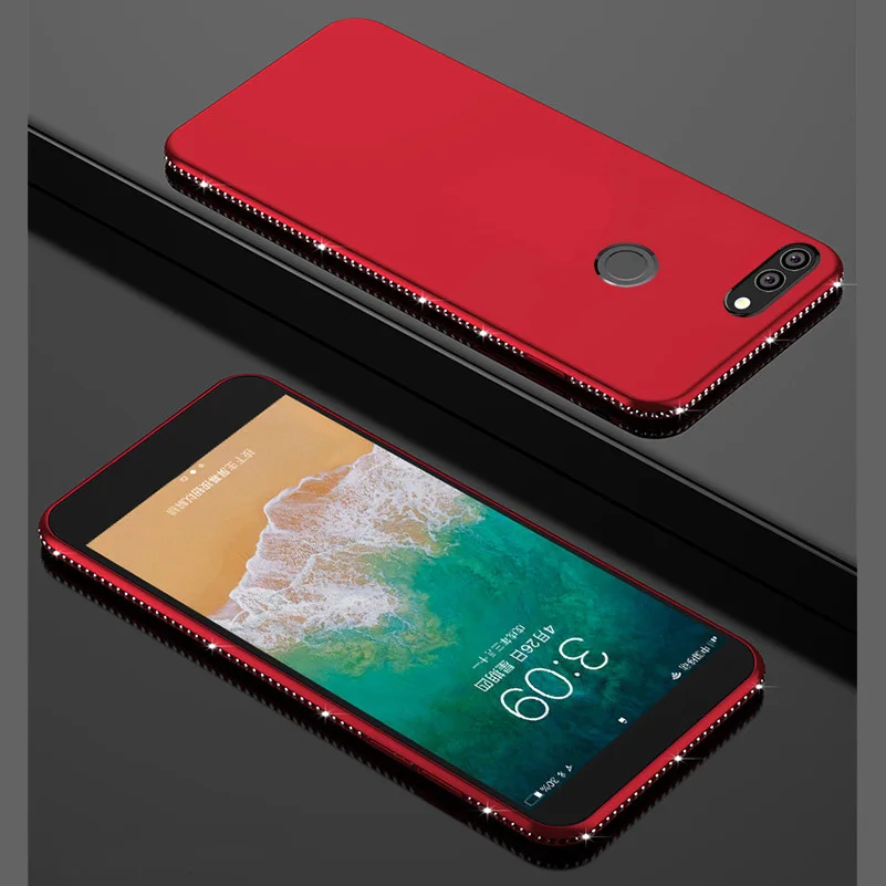 For Huawei Y9 2018 Case Cover Shiny Diamond Soft Phone Cases Enjoy 8 Plus |
