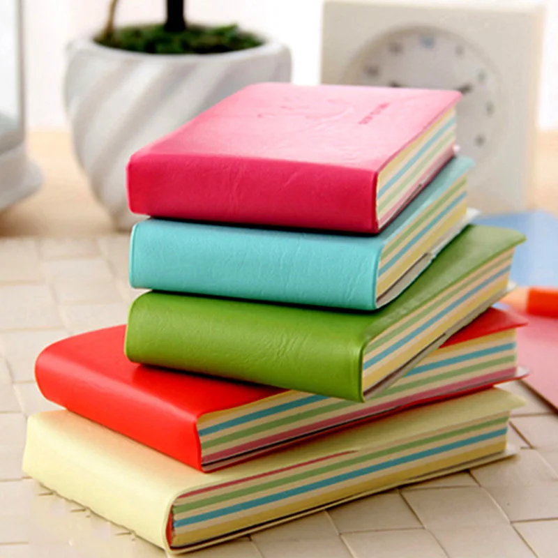

New Colorful Mini Notebook PU Leather Cover mini notepad notebook the Office and School Supplies Stationery Sketchbook Drawing