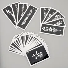 500 шт трафареты смешанного дизайна для покраски тела блестящие Временные татуировки и аэрограф- новая картина