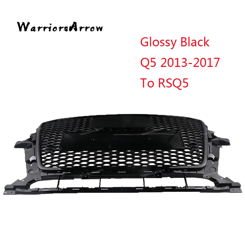 

Q5 2013-2017 TO RSQ5 Style Glossy Black Central Grille Front Bumper Racing Grills For Audi Q5 2013 2014 2015 2016 2017