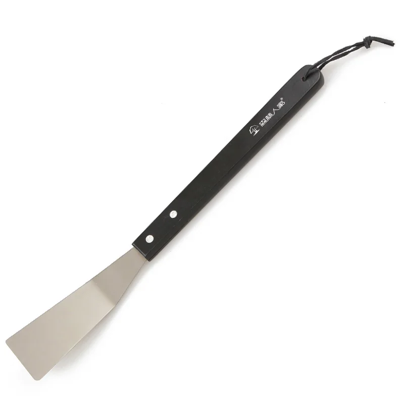 1pcs 14.8'' Stainless Steel Spatula BBQ wooden handle BBQ spatulas