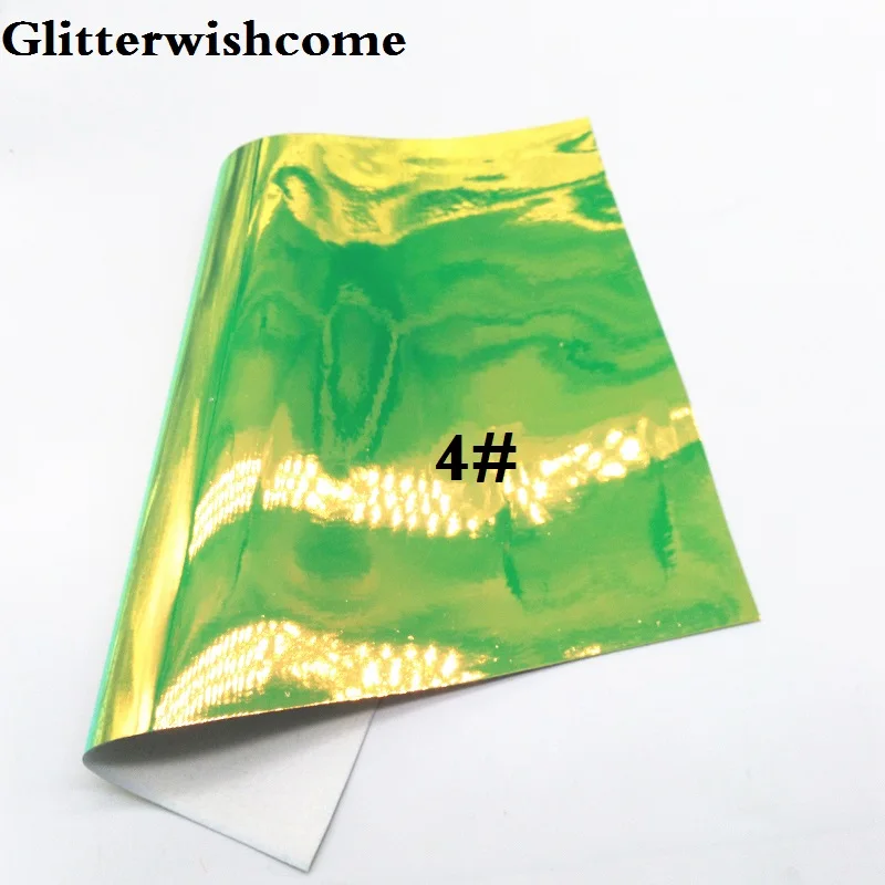 Glitterwishcome 21X29 см A4 размер винил для бантов Переливающаяся лакированная кожа Fabirc искусственная кожа листы для бантов, GM106A