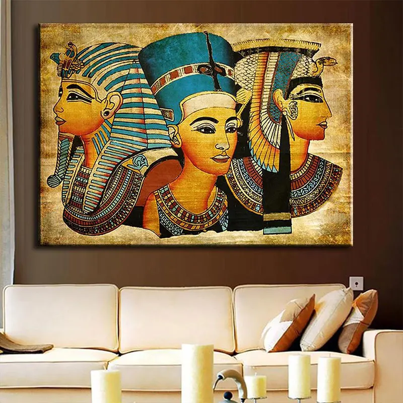 

Modern Egyptian Pharaoh Canvas Art Picture Oil Painting For Home Decoration