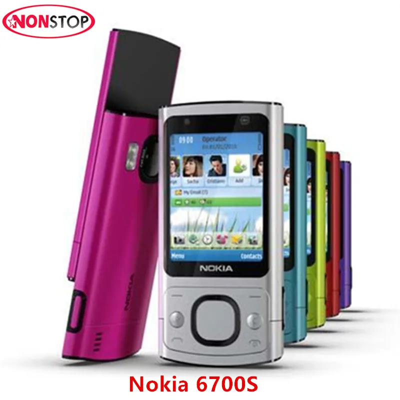 

Original Unlocked Nokia 6700S mobile phone Single Core Bluetooth FM JAVA 5MP 3G 6700 Slider cell phone
