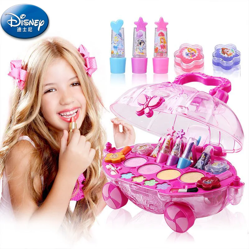 

Disney Snow White Cosmetic Car Children's Cosmetics Set Colorful Cosmetic Box Safe Non-toxic Girls'Birthday Gifts act Home Toys