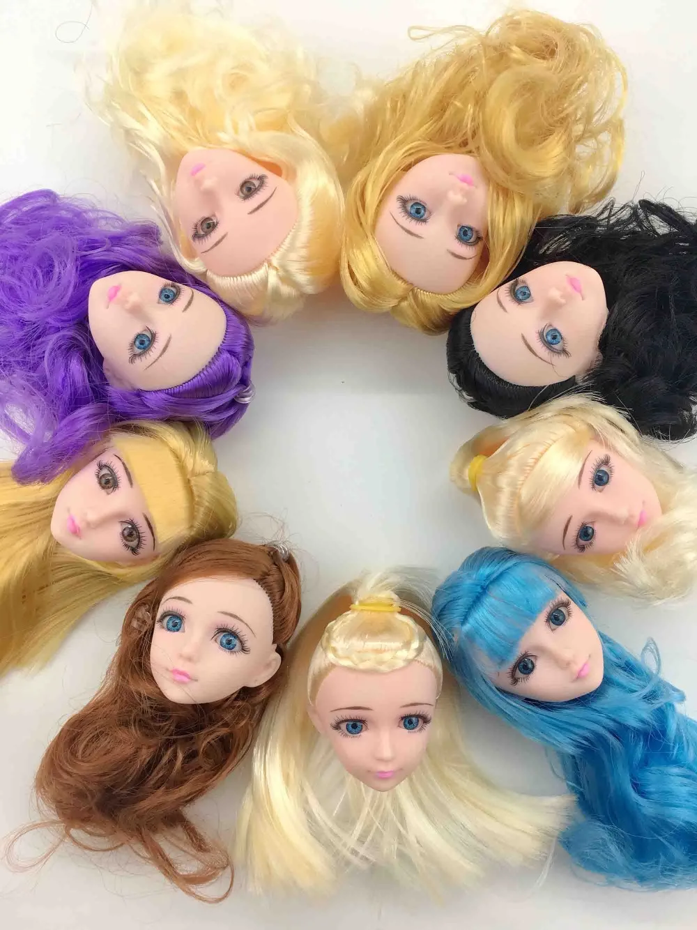 

1set Doll body 12 Moveable Joints with head 3D eyes long hair toy kids girls gift doll toys body