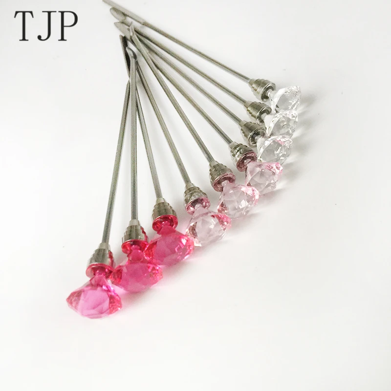 

TJP 3Pcs/lot Muddler Poke Needle Spoon Tool Set For Beads Professional Silicone Resin Mold Jewelry Making tools