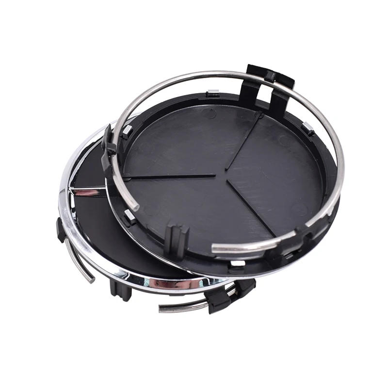 

brand new 4pcs car Wheel Center Tyre Rim stickers Hub Caps Covers For Mercedes Benz Logo Hubcap Set Car Auto accessories black
