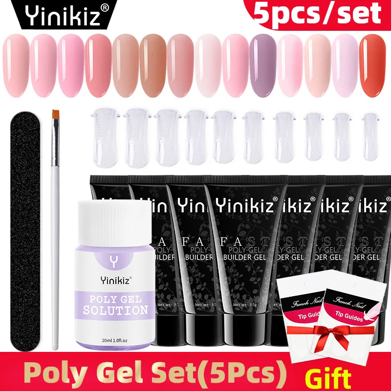 

30ml Natural Nail Art Light Pink Kit Camouflage Color Builder Gel Spread Nail Gel Finger Extension Crystal Gel Nail Set