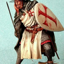 1/24 75MM ANCIENT Templar in Armor 75MM Resin figure Model kits Miniature gk Unassembly Unpainted