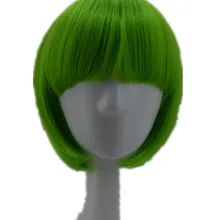 Зеленый парик Fei-Show синтетические термостойкие волокна короткие волнистые волосы боб женский набор волос Peruca мультфильм костюм Cos-play шиньон