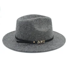 Шерсть Женская Мужская мягкая фетровая шляпа с широкими полями шляпа для элегантных Laday кашемир Джаз церковная шляпа джентльмен Панама сомбреро топ шляпа 20