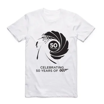 

Fashion Men Print Movie Film James Bond 007 T-shirt Short Sleeves O-Neck Summer Style Hipster Cool Casual Tops Tees T Shirt