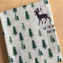 Хлопковое лоскутное белье, ткань DIY пошив ткани, ручная работа, стеганое ремесло, ткань с принтом дерева, льняная хлопковая парусиновая ткань