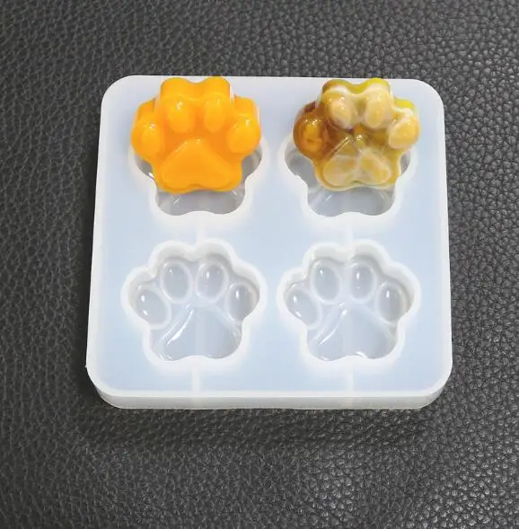 

Diy 4 even dog footprints cat claw mold DIY resin necklace pendant craft jewelry making mold ornaments jewelry