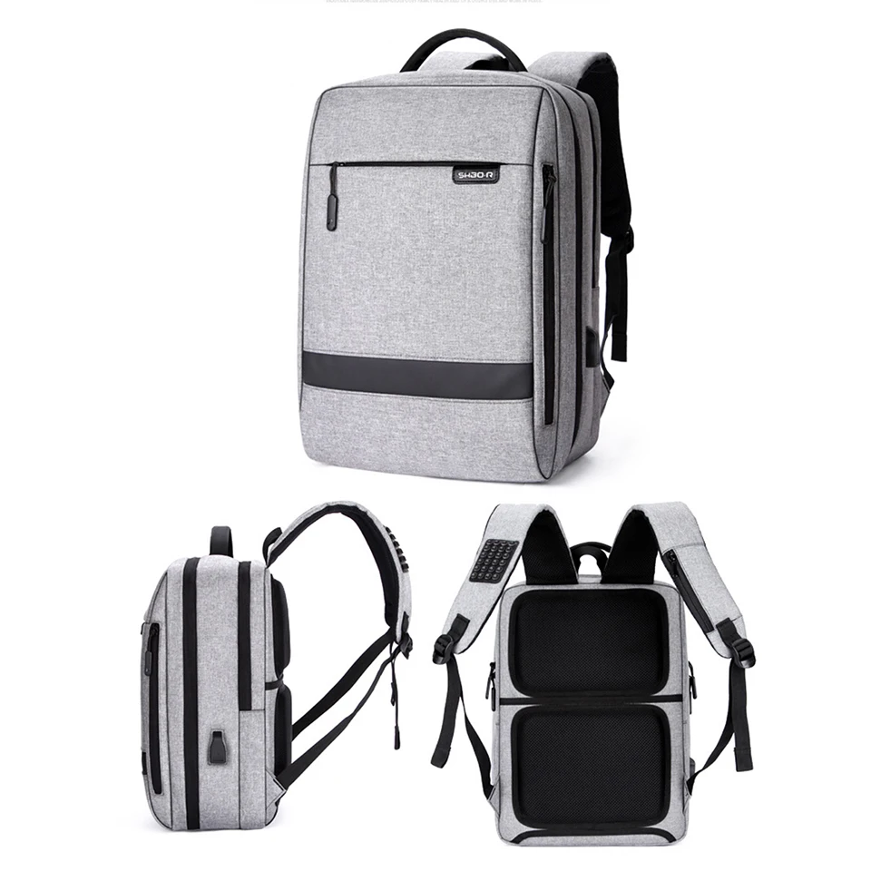 

Business Men Backpack 17 Inch 15.6 Laptop Male Backpacks USB Charging Waterproof Bagpack Women Travel Notebook Student Back Pack