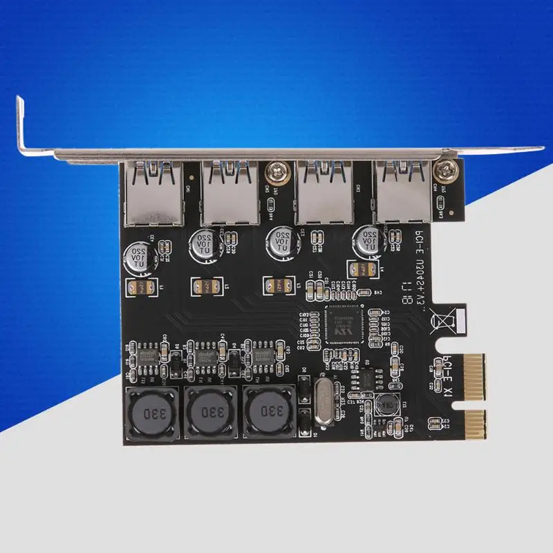 Tarjeta de expansión PCI-E de 4 puertos USB 3,0 PCI Express tarjeta PCIe pci-e usb 3,0 controlador de Host 4 x USB3.0 añadir en tarjetas de expansión de tarjeta Tarjeta de expansión PCI-E de 4 puertos USB 3,0 PCI Express tarjeta PCIe pci-e usb 3,0 controlador de Host 4 x USB3.0 añadir en tarjetas de expansión de tarjeta