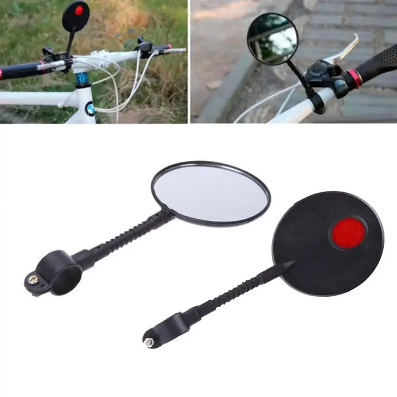 

1pc Bicycle Mirror Adjustable Flexible Cycling Rear View Convex Mountain Bike Handlebar Rearview Mirror Cycle Folding Road Bike