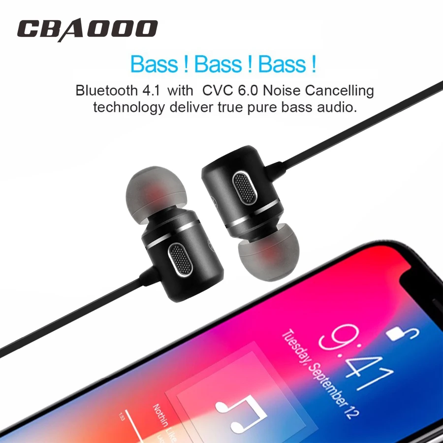 CBAOOO C10 Bluetooth наушники беспроводные наушники стерео гарнитура спортивные наушники Bluetooth наушники HiFI бас Hands-free с микрофоном