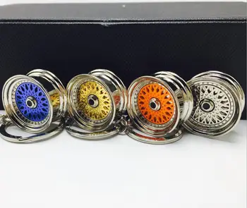 

TOYIKIE 5pcs Creative Hot Auto Part Model Wheel Rim Tyre Keychain Keyring Key Chain Ring Keyfob