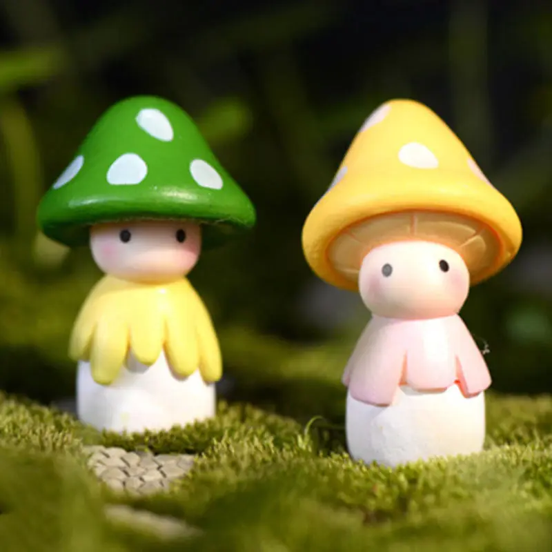 DIY cute mushroom toys little resin crafts Mini Resin Mushrooms Fairy