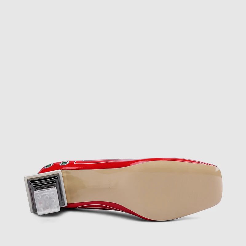 rouge Nouvelle Bureau Verni Pu De Pompes Chaussures Hauts 33 Noir Printemps Talons 43 Taille bleu Cuir Dames Grande Bonjomarisa En 2019 Doublure Luxe Femmes dgOFgnZ