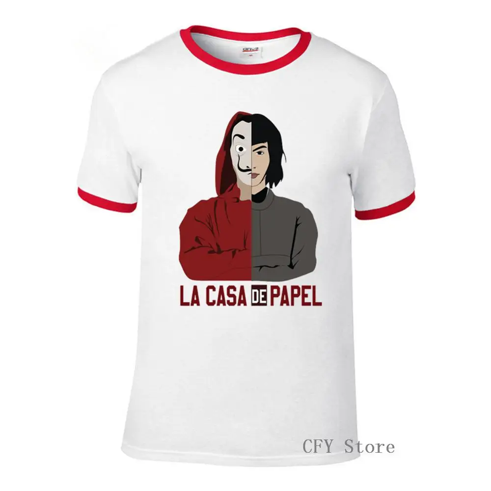 

2019 New Trendy Funny Design La Casa De Papel Tokio T Shirt Men Short Sleeve House of Paper cool T-Shirt