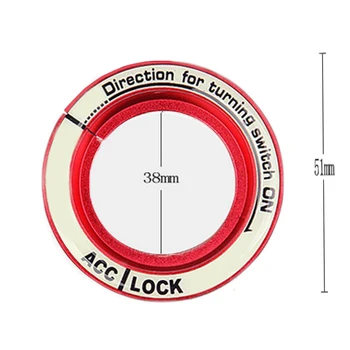 

3D Creative Stickers 2012-2018 New Classic Models Luminous Decorative Circle 5 Colors Ignition Key Ring For Ford Focus