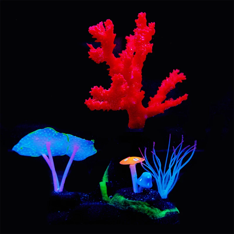 Silicagel Coral аквариум Искусственный Coral завод с присоской орнамент воды пейзаж Декор рыбы в аквариуме аксессуары