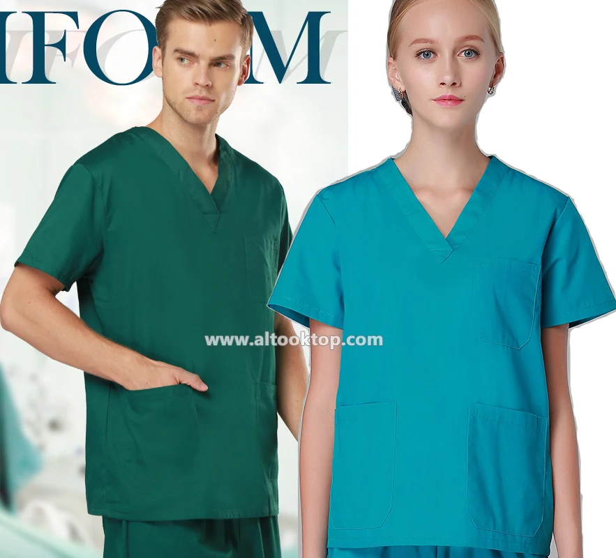 Medical clothing uniformes hospital women nursing scrub gown lab Thai