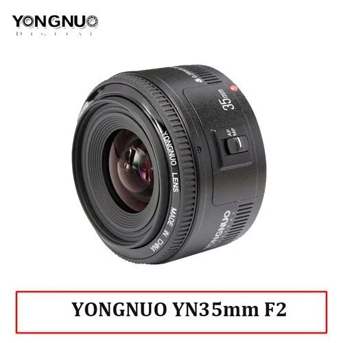 Объектив Yongnuo 35 мм YN35mm F2 широкоугольный объектив с большой апертурой фиксированный объектив с автофокусом для Nikon F крепление canon EF крепление EOS камеры