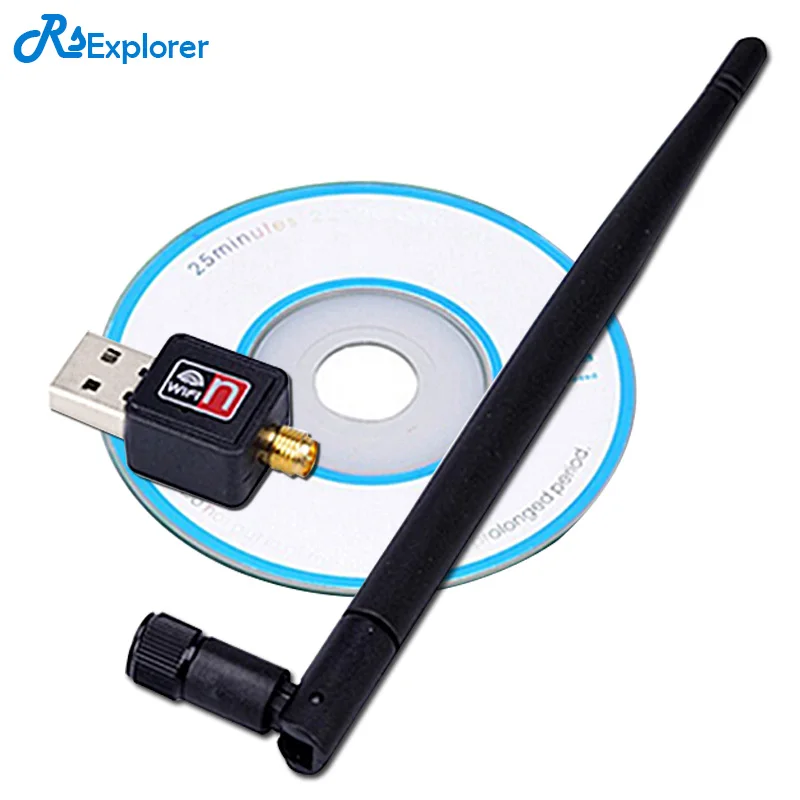Rsexplorer USB Wi Fi Беспроводной Адаптер сети LAN Card 802.11n/g/b 150 Мбит/с Телевизионные антенны