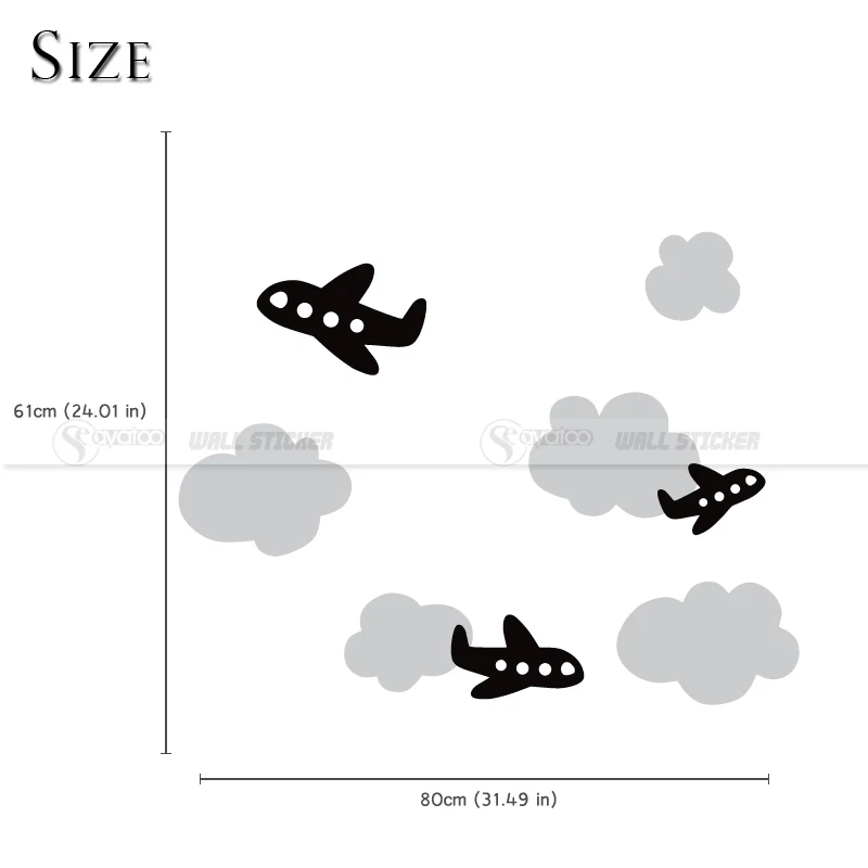 Самолеты облака самолеты Съемная виниловая наклейка на стену Стикеры дети ребенок спальня для детской игровой комнаты наклейка s домашний декор 61x80 см