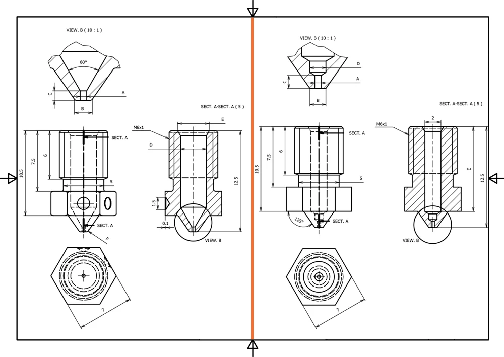 Trianglelab высокое качество V6 насадки для 3D принтеров hotend полноразмерная упаковка 3D принтер Насадка для E3D сопла titan экструдер