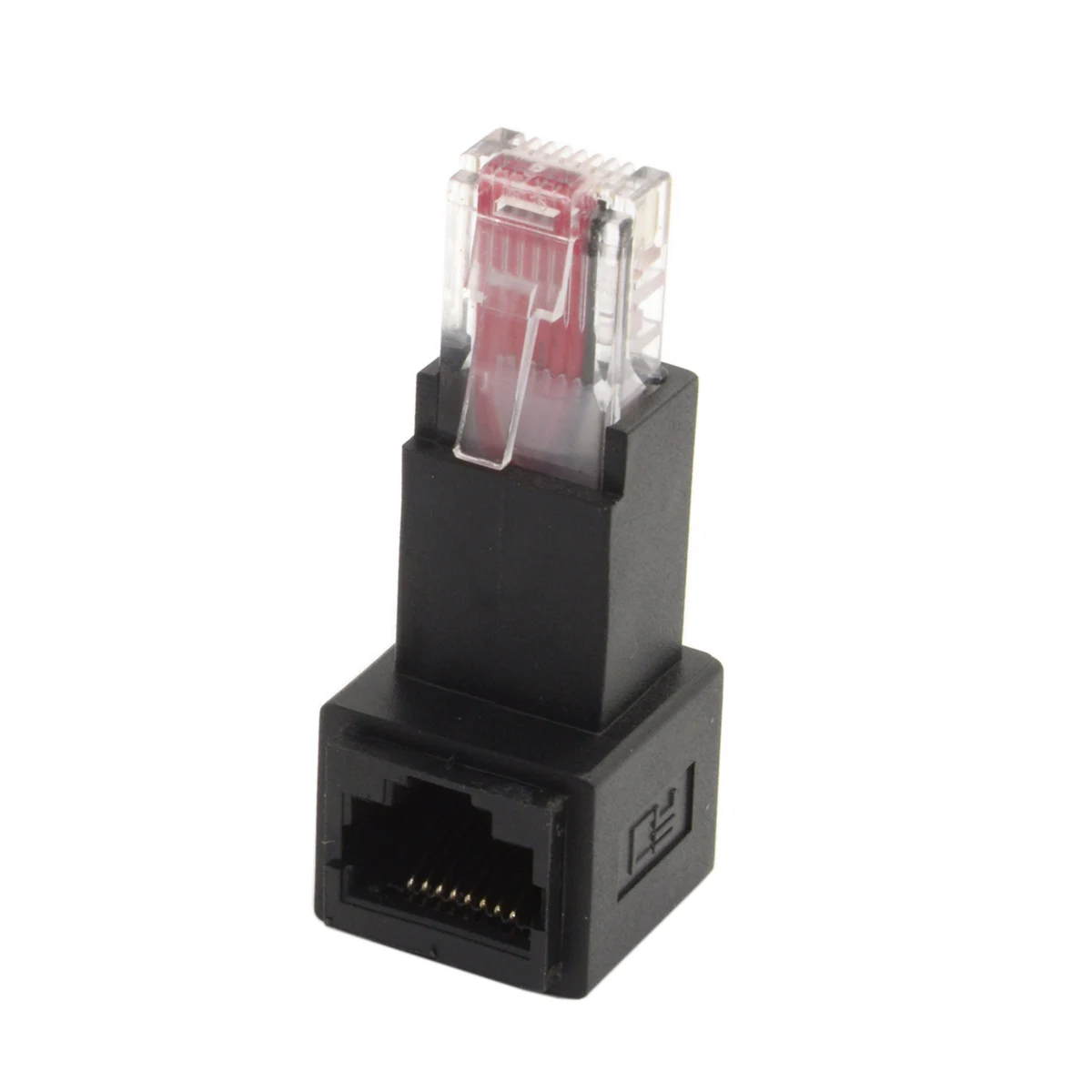 

90 Degree Down Angled 8P8C FTP STP UTP Cat 5e Male to Female Lan Ethernet Network Extension Adapter