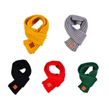 Модные зимние слюнявчик Теплые ручной вязаный шерстяной шарф для девочек, для мальчиков плащ воротник аксессуары для шарфа