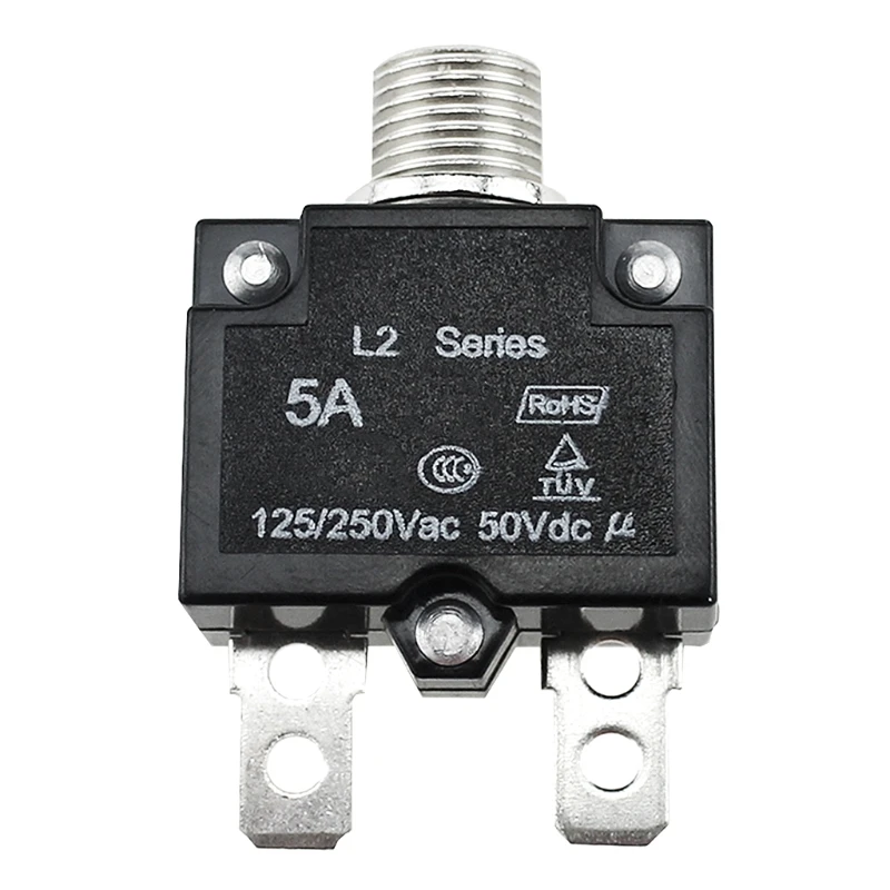 

5A/10A/15A/20A/30AMP Push Button Resettable Thermal Circuit Breaker Panel Mount -KB