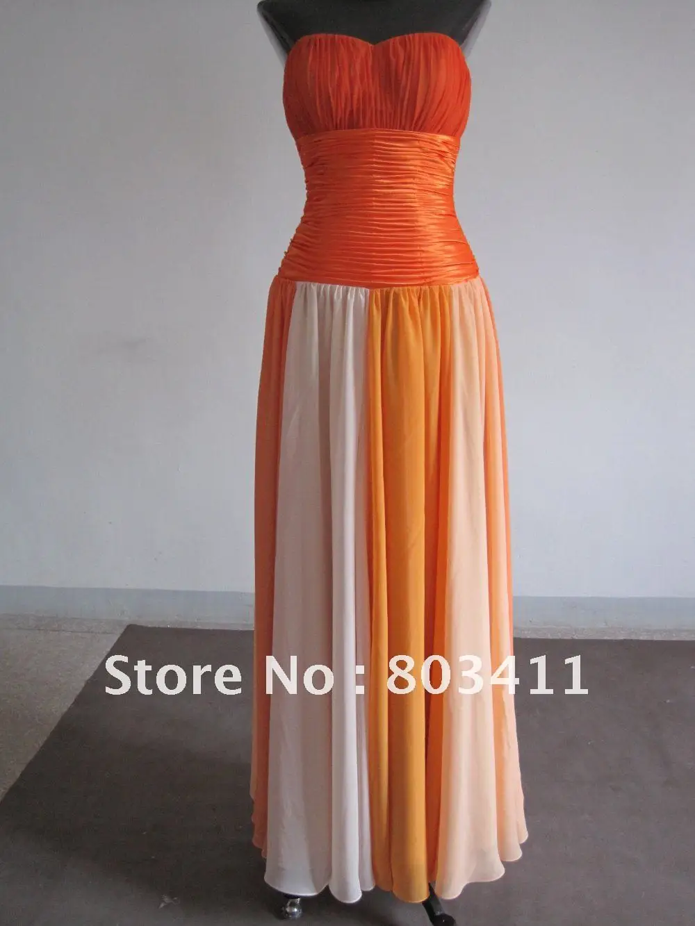 orange pink gown