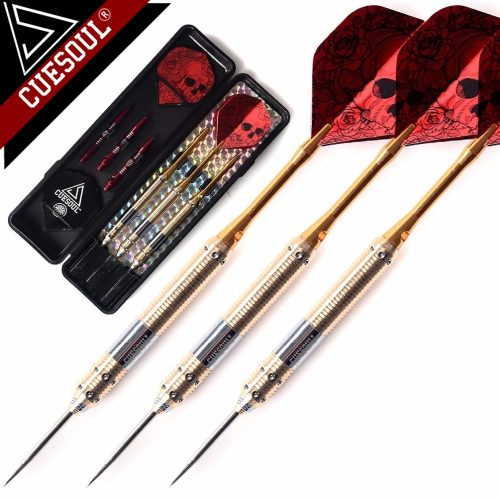 CUESOUL 21 Grams Lightweight Female Steel Tip Darts with Slim Case